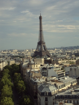 parigi vista dall'arco di trionfo